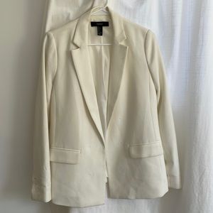 Cream fitted blazer